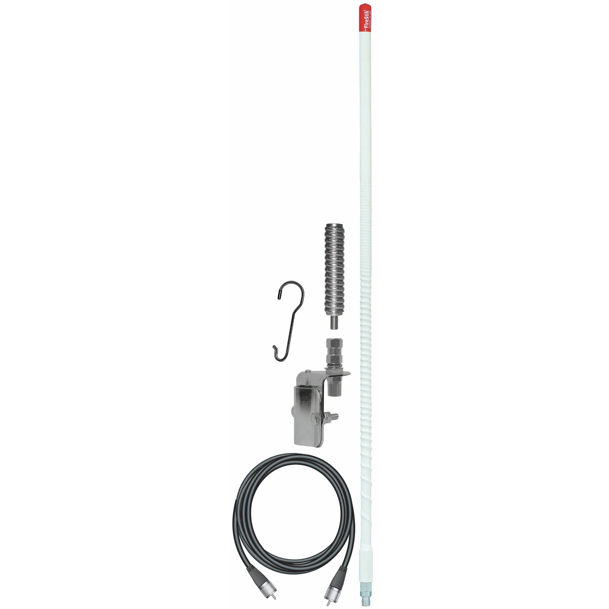 3' Single Mirror Mount Antenna Kit(White