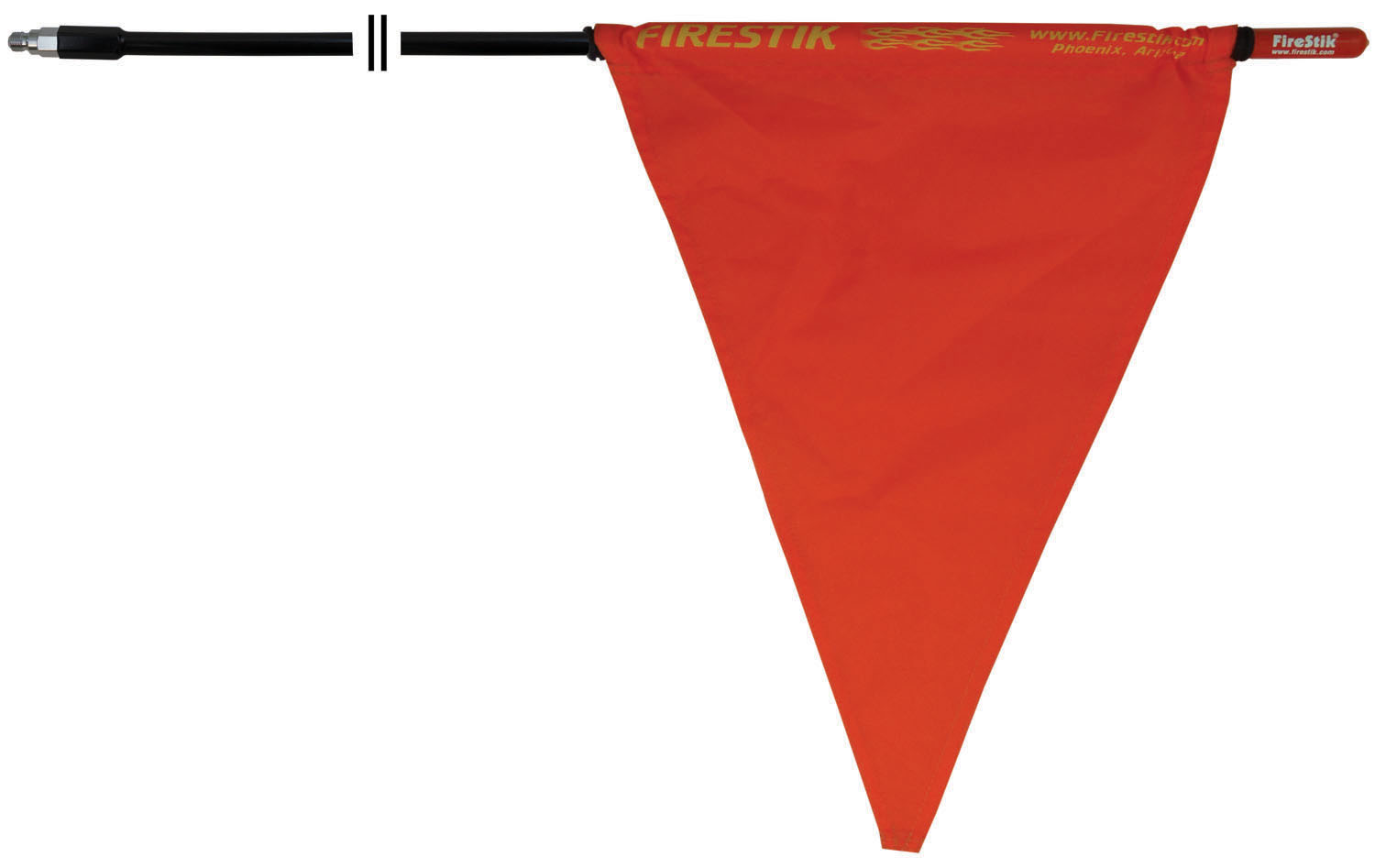 FIRESTIK 5 FOOT 3/8"X24" THREAD BLACK MAST WITH ORANGE SAFETY FLAG