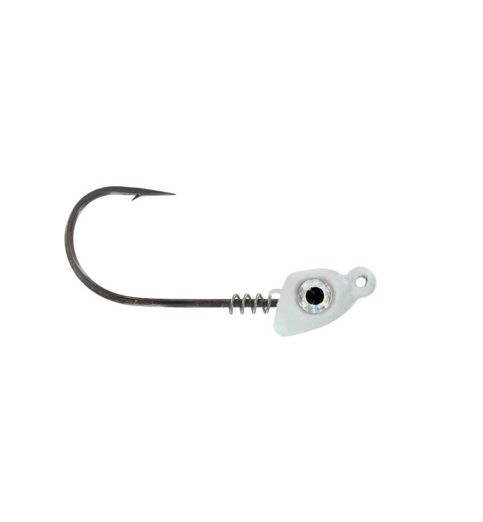 Impact Spring Jig Head (Mustad) 1/16 oz - 3/0 White