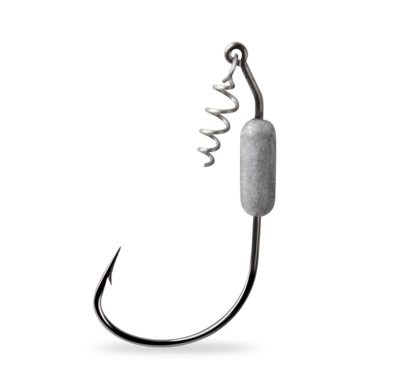 Power Lock + Spring Keeper Hook (Mustad) 1/16 oz - 3/0  Black Nickel