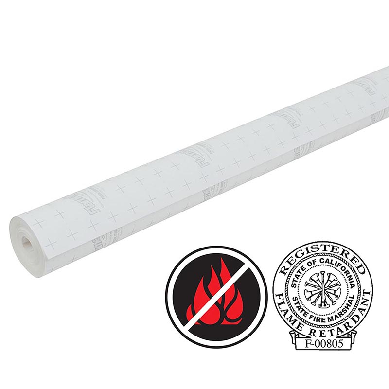 Flameless Flame-Retardant Paper - Classroom, Office, Mural, Banner, Bulletin Board - 48"Width x 100 ftLength - 1 Roll - Sapphire