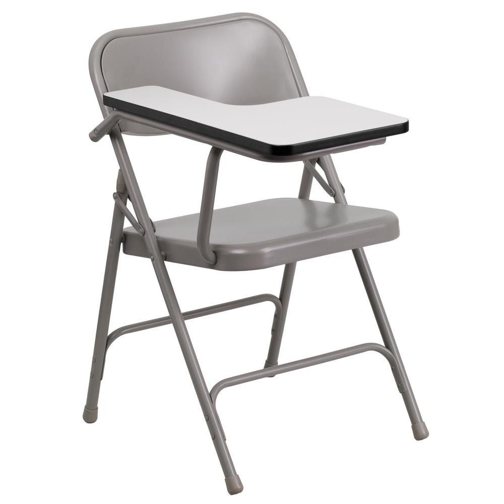 Premium Steel Folding Chair with Right Handed Tablet Arm