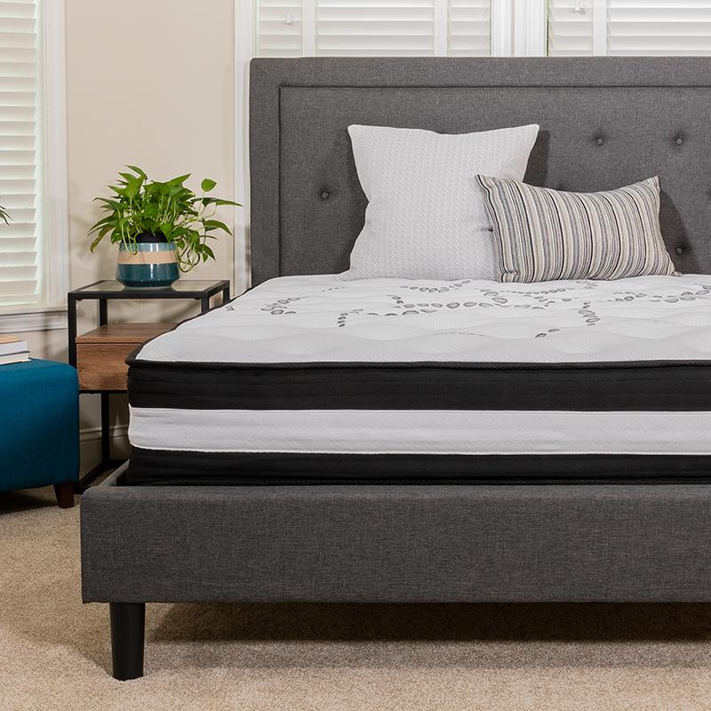 Capri Comfortable Sleep 10 Inch CertiPUR-US Certified Foam and Pocket Spring Mattress, Full Mattress in a Box