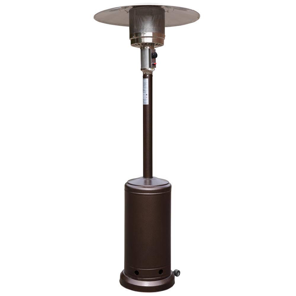 Patio Outdoor Heating-Bronze Stainless Steel 40,000 BTU Propane Heater with Wheels for Commercial & Residential Use-7.5 Feet Tal