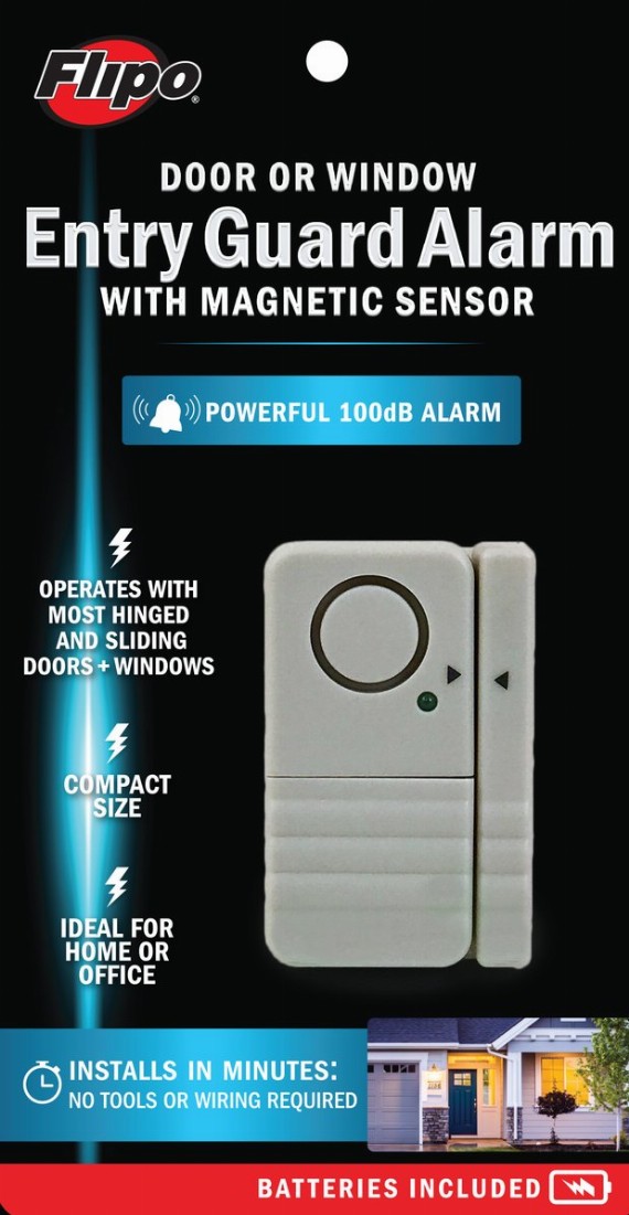 Door or Window Entry Guard Alarm With Magnetic Sensor