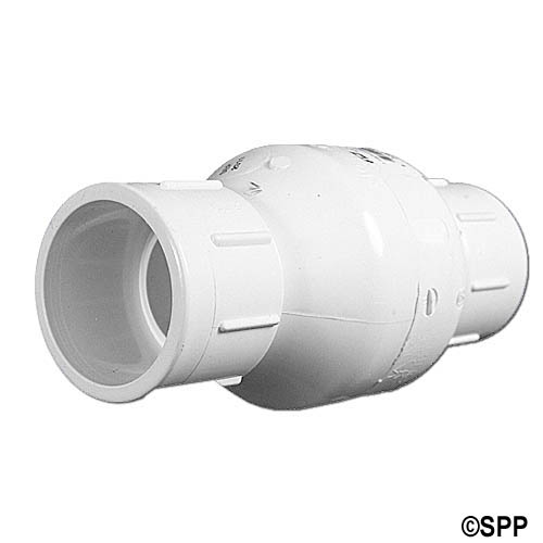 Check Valve, Flo-Control, 1/2lb Spring, 1-1/2"S x 1-1/2"S, White