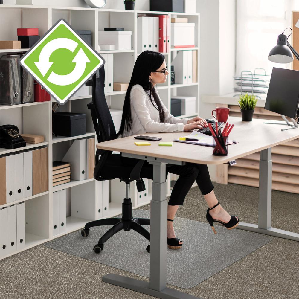 EcoTex Enhanced Polymer Rectangular Chairmat for Standard Pile Carpets 3/8" or less (48" X 60")