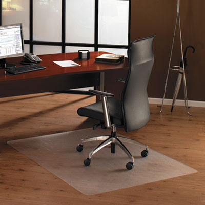 Cleartex Ultimat Chair Mat, Rectangular, Clear Polycarbonate, For Hard Floors, Size 48" x 60"