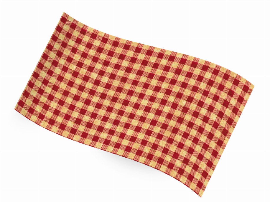 Tissue Paper - 20"x30" Red/Kraft Gingham