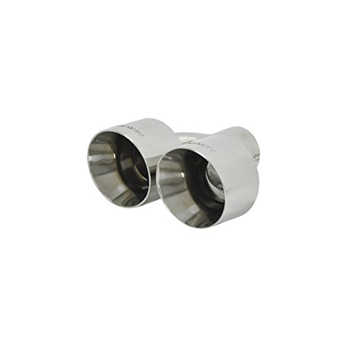 EXHAUST TIP/DUAL/ROUND/WELD-ON/STAINLESS PLIST/2.5IN INLET/10IN LENGTH