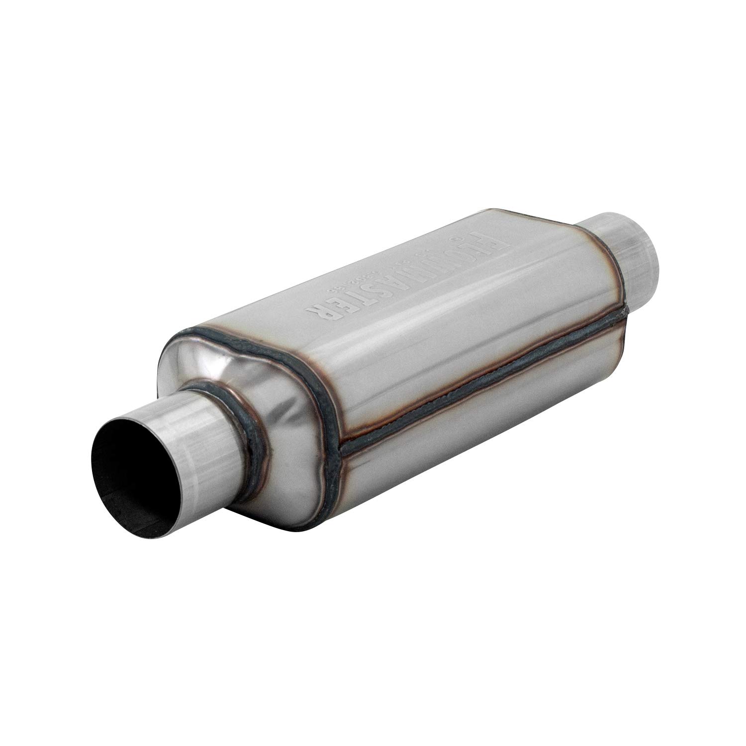 HUSHPOWER II 2.5IN/OUT 4IN X 5IN X 18IN 409S SUPER MUFFLER