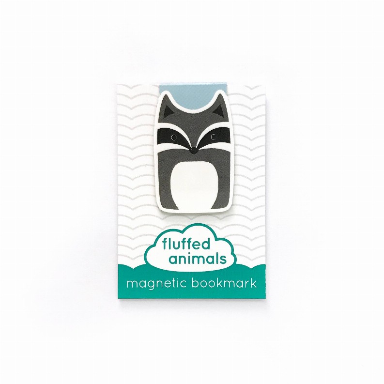 Cute Animal Magnetic Bookmark - Raccoon