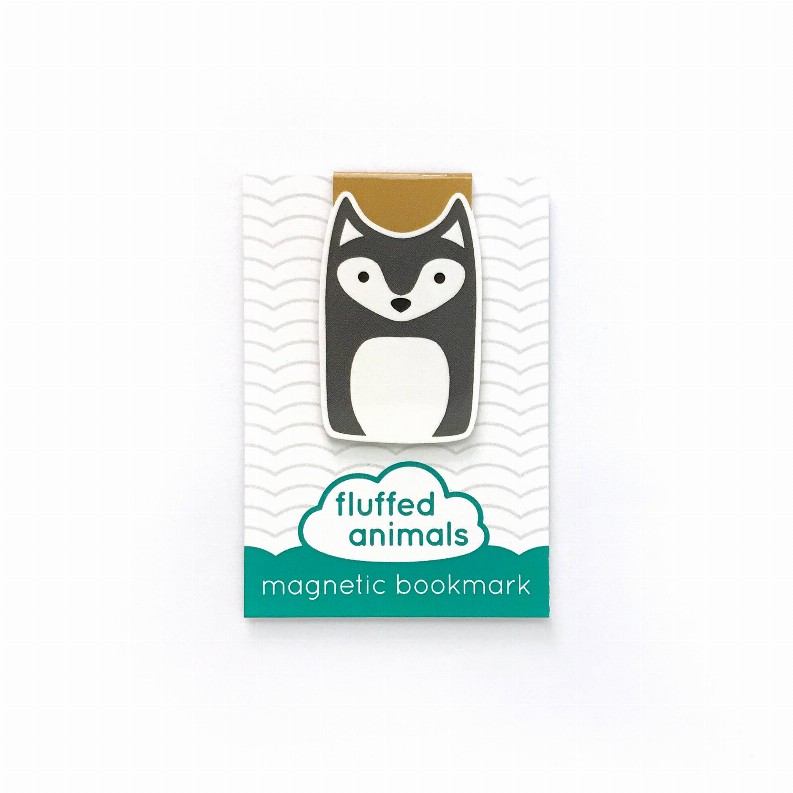 Cute Animal Magnetic Bookmark - Wolf