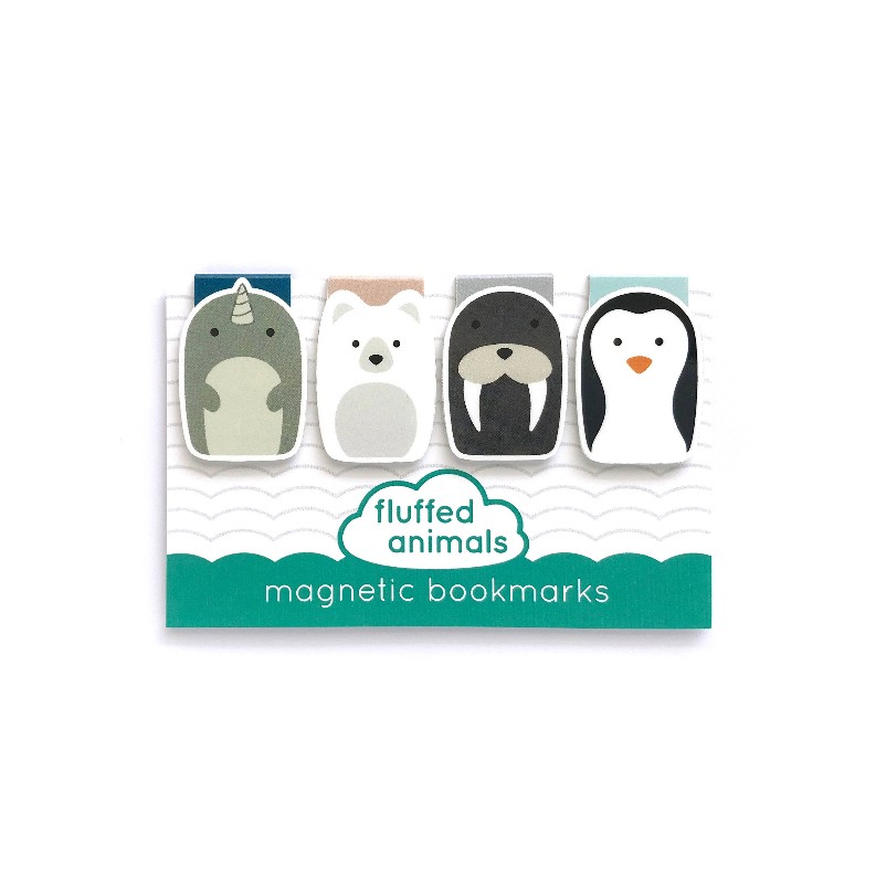 Cute Animal Magnetic Bookmark Set of 4 - Arctic Set