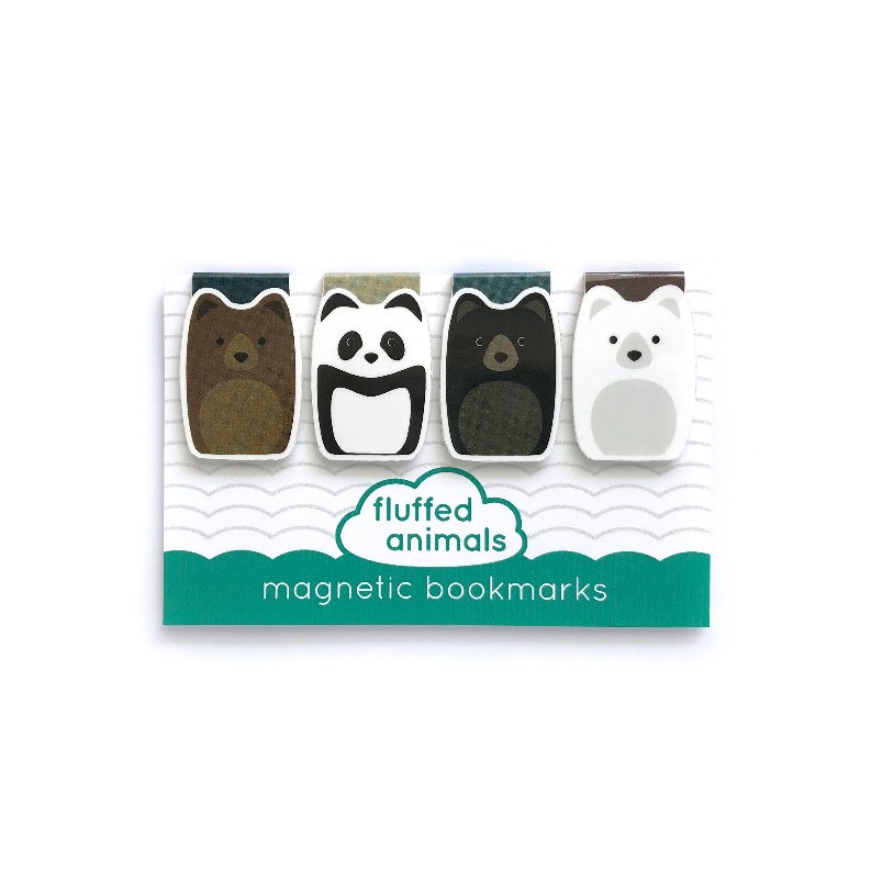 Cute Animal Magnetic Bookmark Set of 4 - Bears  Set