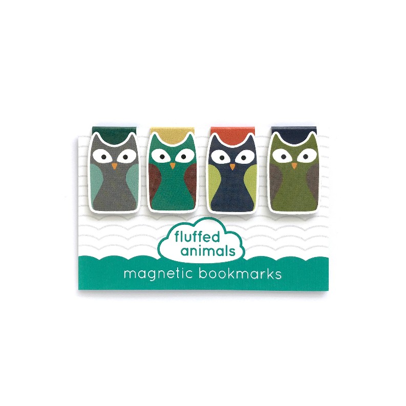 Cute Animal Magnetic Bookmark Set of 4 - Owls Set