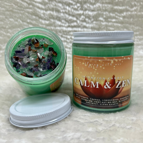 Calm & Zen Crystal Candle