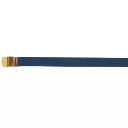 54" Cotton Web Belt, 12 Pack Brass Buckle - Navy