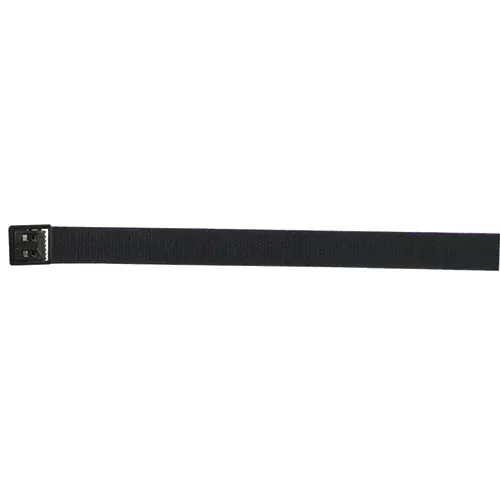 54" Cotton Web Belt, 12 Pack Open Face Buckle - Black