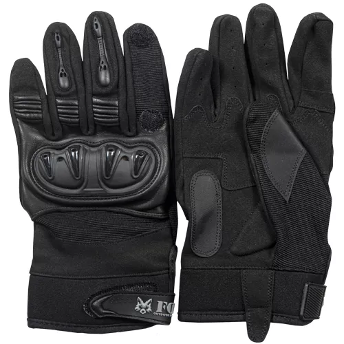 Clawed Hard Nuckle Shooter's Glove - Black Large