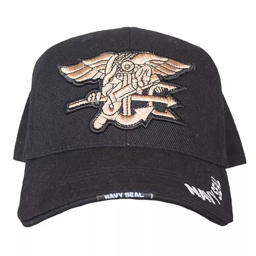 Embroidered Ball Cap Black HD Division - Navy Seal