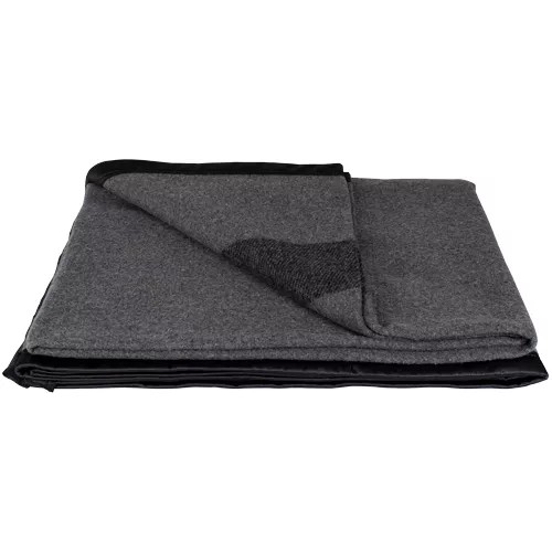 German Army Style Blanket - Grey With Black Stripes