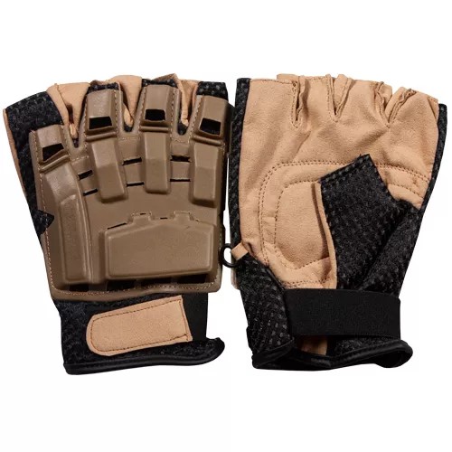 Half Finger Tactical Engagement Glove - Coyote Large