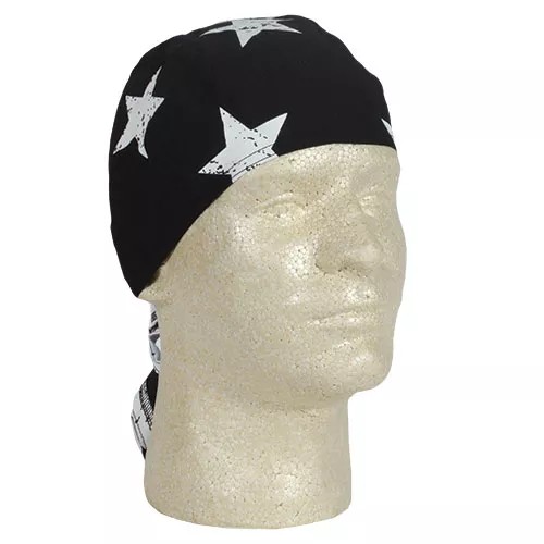Headwrap 12 Pack - Black & White Vintage Flag