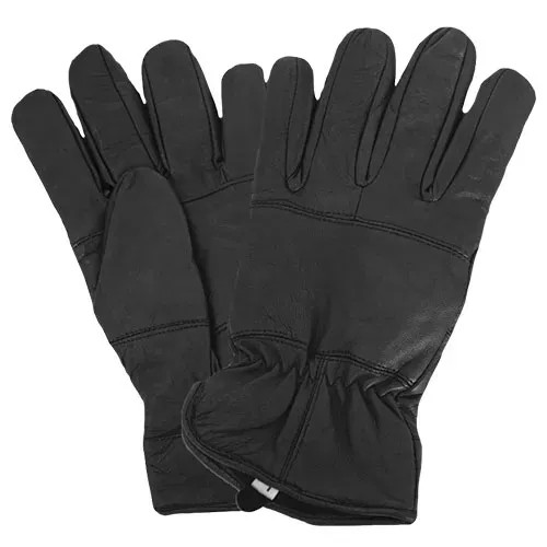 Insulated All Leather Police Glove - Black Large