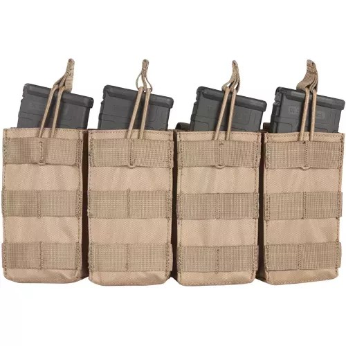 M4 120-Round Quad Quick Deploy Pouch - Coyote