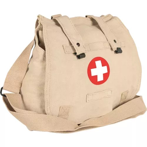 Retro Hungarian Shoulder Bag With Cross - Khaki