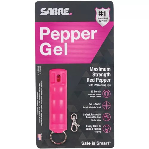 Sabre Red Pepper Gel 15 Grams Hard Case - Pink