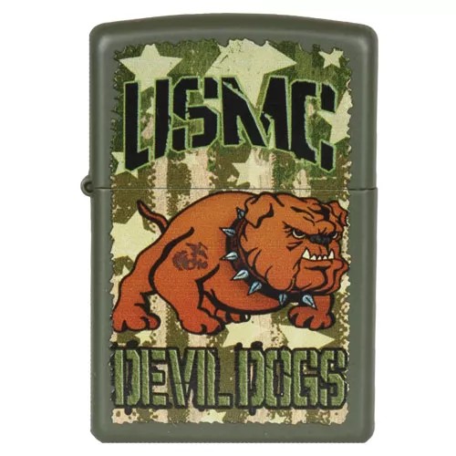 Zippo Devil Dawg - Green Matte