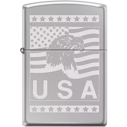 Zippo USA Eagle - High Polish Chrome