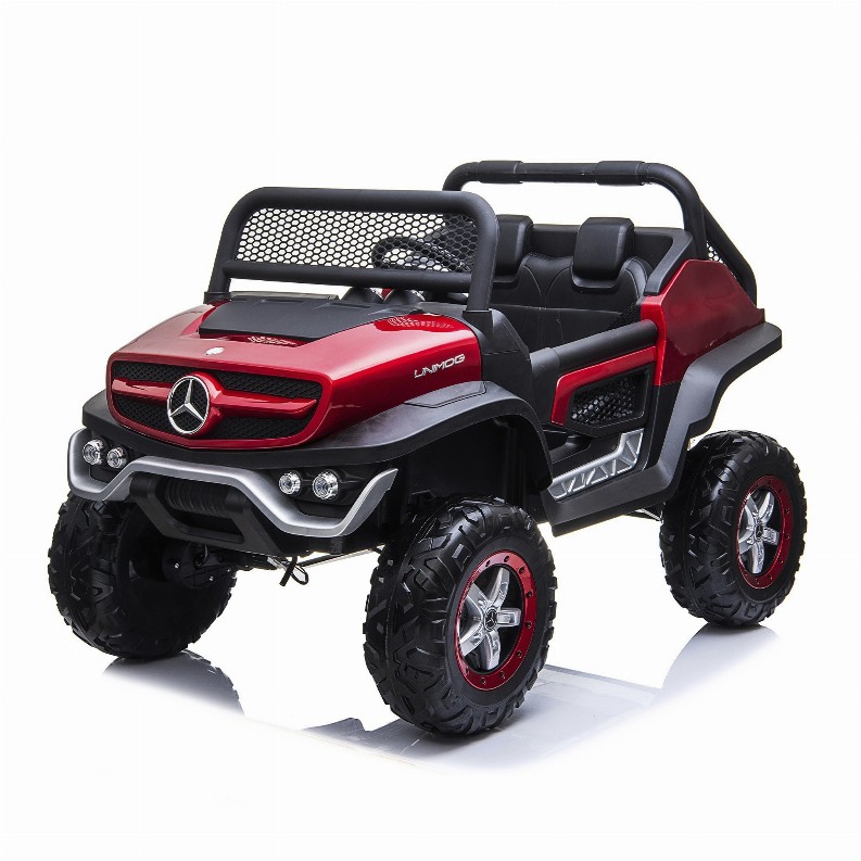 12V 4x4 Mercedes Benz Unimog 2 Seater Ride on Car - Red