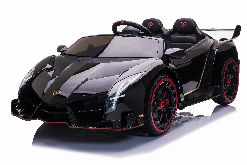 24V 4x4 Lamborghini Veneno 2 Seater Ride on Car - Black