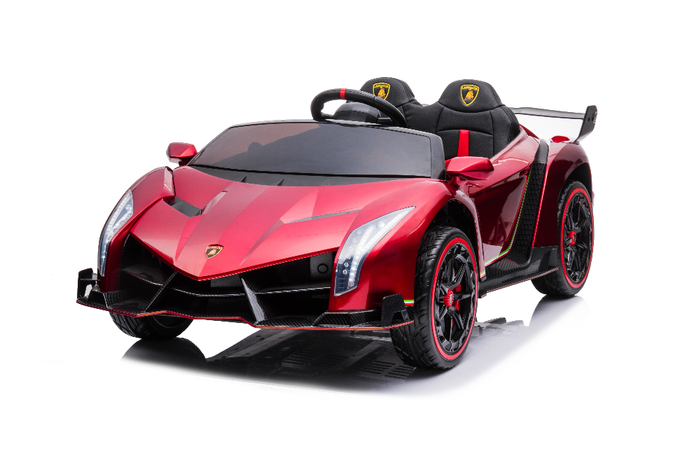 24V 4x4 Lamborghini Veneno 2 Seater Ride on Car - Red