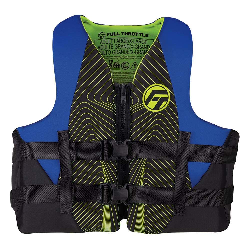 Full Throttle Adult Rapid-Dry Life Jacket - L/XL - Blue/Black