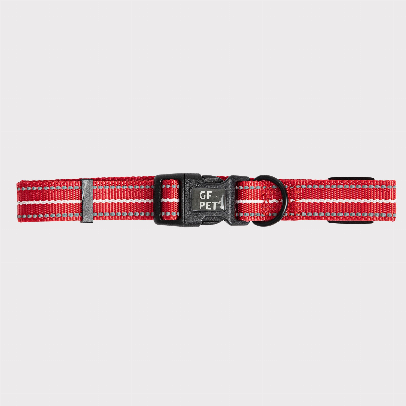 GF Pet  Reflective Collar Medium Red