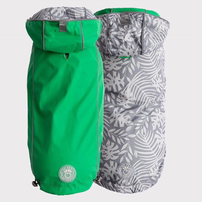 GF Pet Reversible ElastoFit Raincoat 2XS Green
