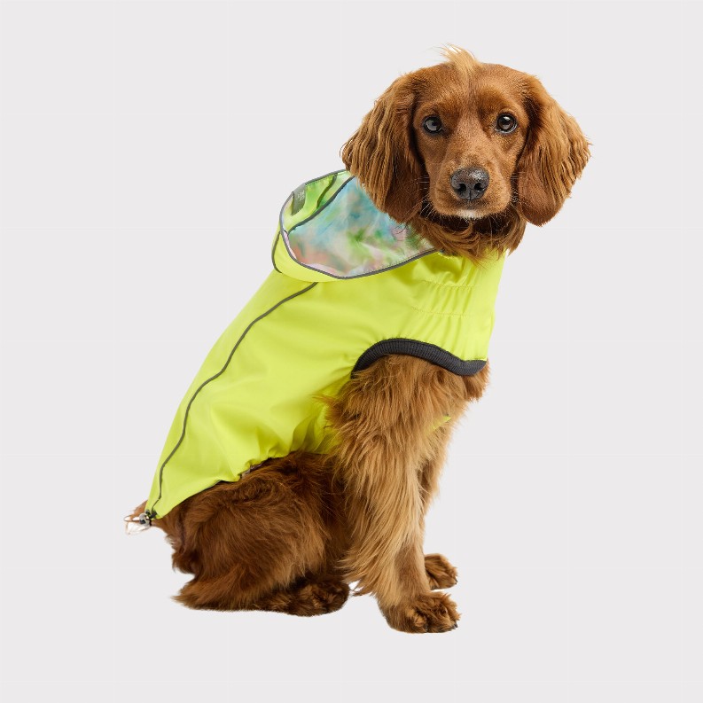 GF Pet Reversible Raincoat Large Neon Yellow