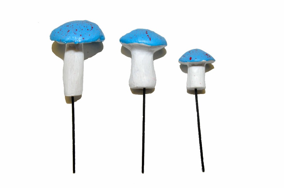 Garden Miniature Mushrooms - Blue
