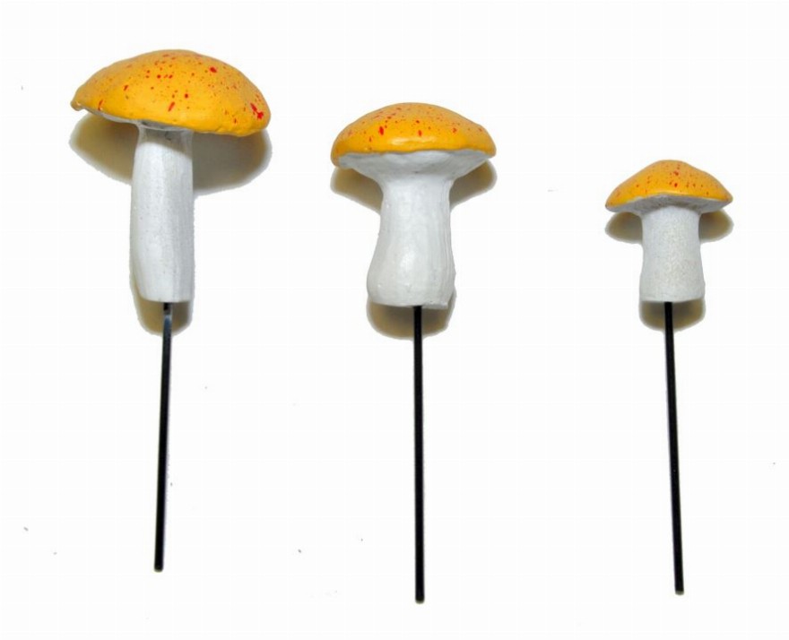 Garden Miniature Mushrooms - Yellow