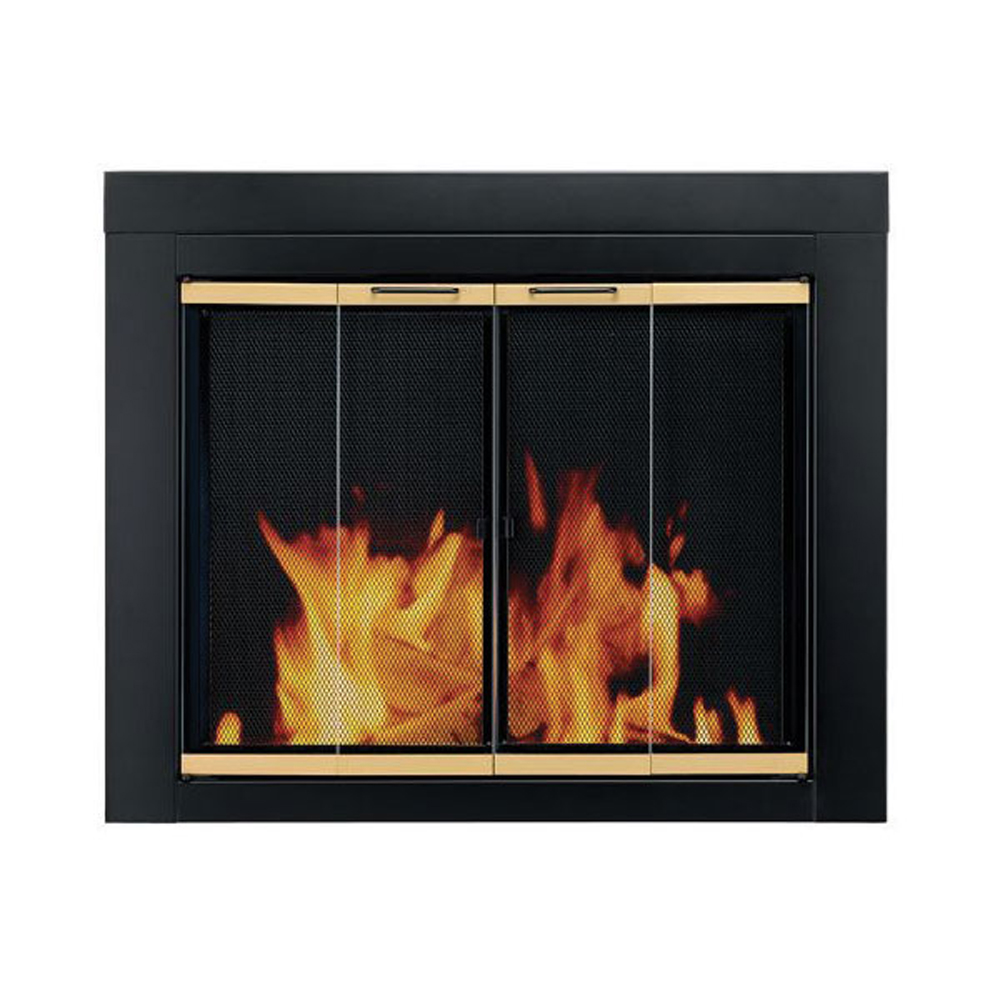 Pleasant Hearth Arrington Large Sunlight Nickel Bi-Fold-Style Glass Doors - AR-1022