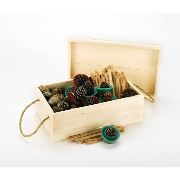 Woodfield Color Pine Cones Gift Box - SPCW#1