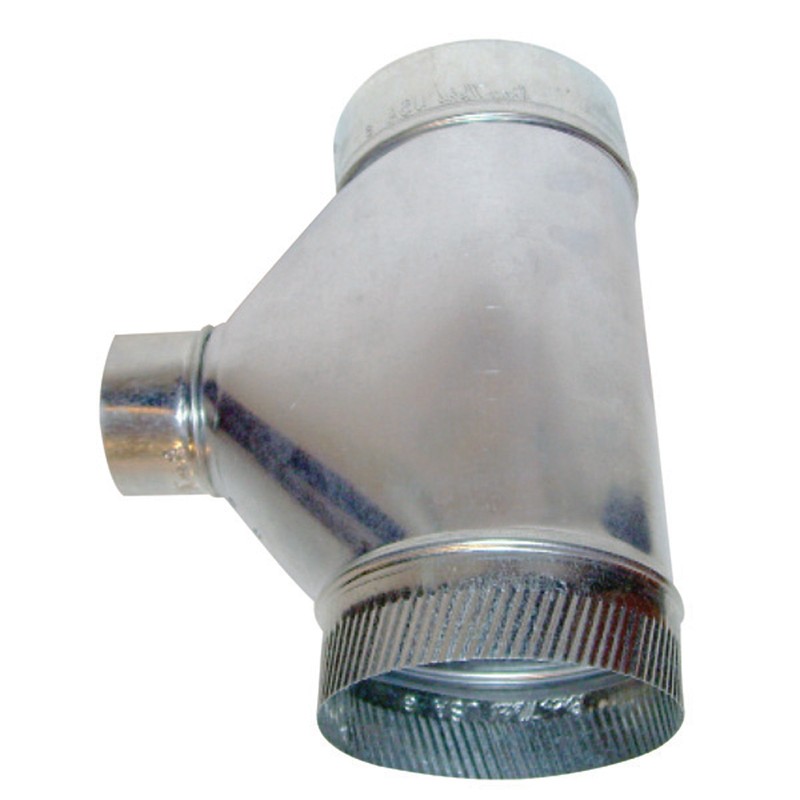 8" x 8" x 3" Galvanized Connector Pipe Reducing Tee - GALT83