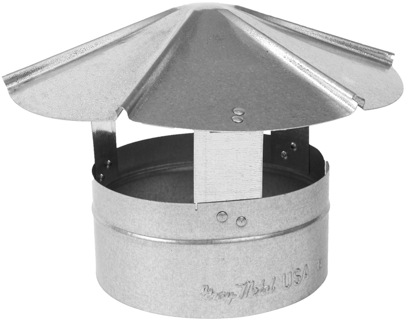 6-327R 6 In. 26Ga Galvanized Rain Cap