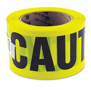 Caution Safety Tape, Non-Adhesive, 3" x 1000 ft