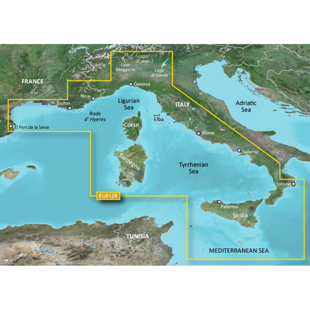 Garmin BlueChart g3 Vision HD - VEU012R - Italy, West Coast - microSD/SD