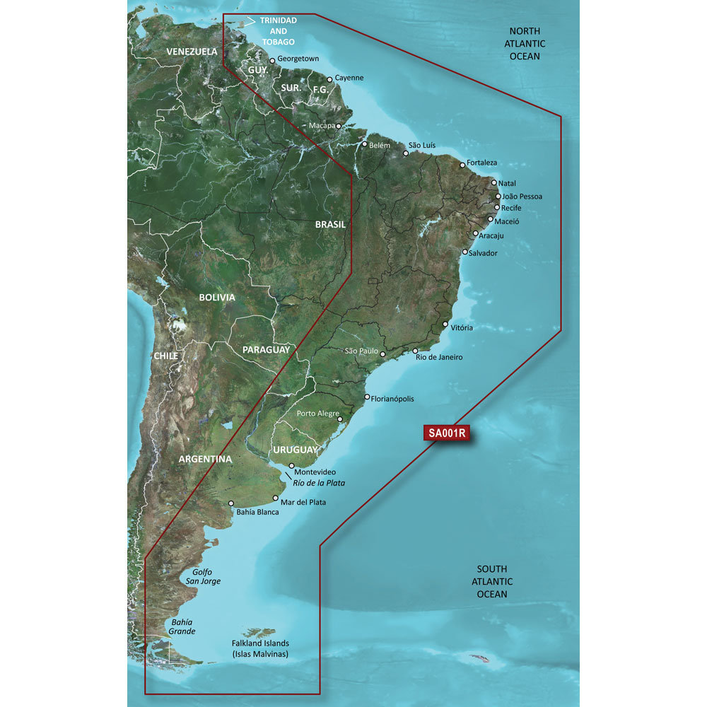 Garmin BlueChart g3 Vision HD - VSA001R - South America East Coast - microSD/SD